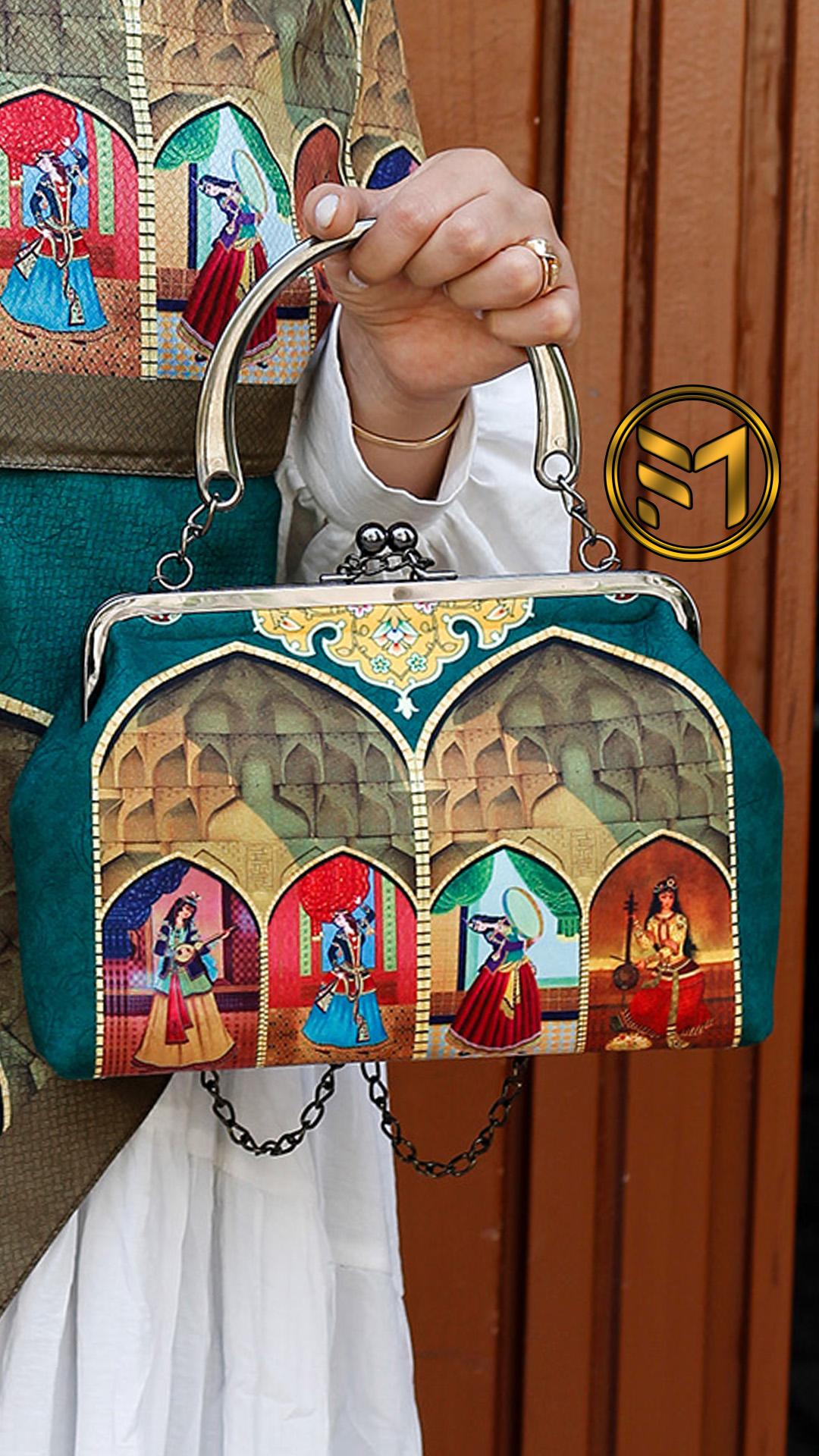 ست کیف نوستالژی و روسری کد 107